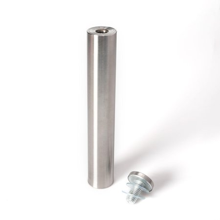 Outwater Round Standoffs, 6 in Bd L, Stainless Steel Brushed, 1 in OD 3P1.56.00102